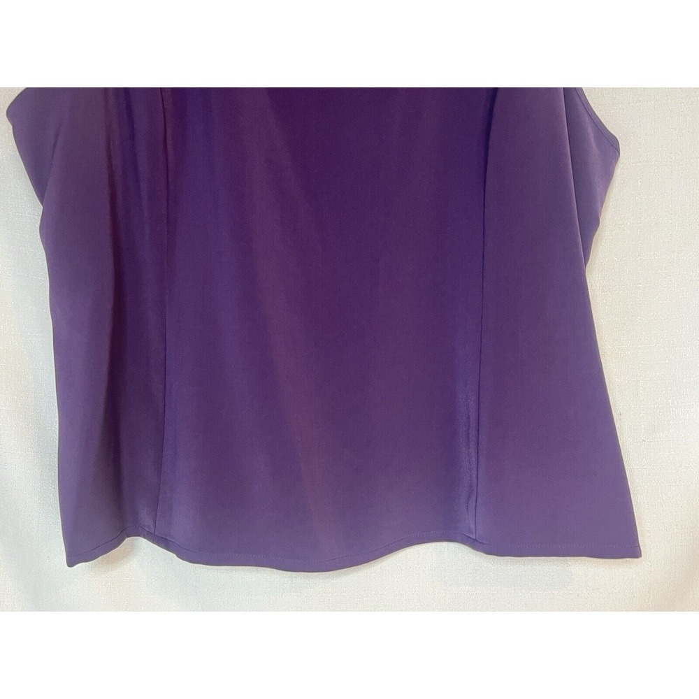Vintage Donna Vinci Couture Women's Size 18 Purple Sleeveless Blouse Top NWT - Picture 2 of 9
